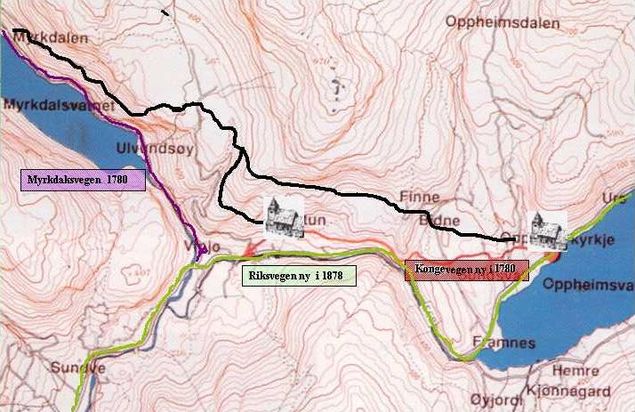 Kyrkjevegar Myrkdalen 1702
